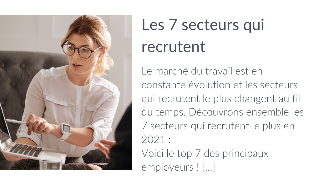 secteurs qui recrutent 